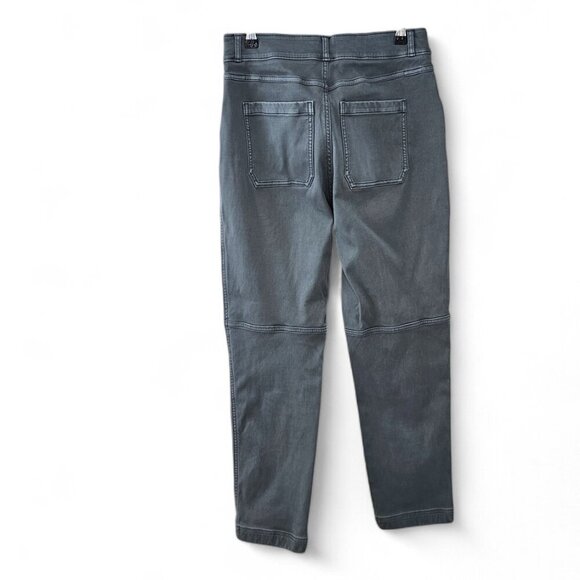 SPANX Womens Stretch Twill Straight Leg Pants, Hazy Blue Gray, Slim, Size Medium - Picture 2 of 9